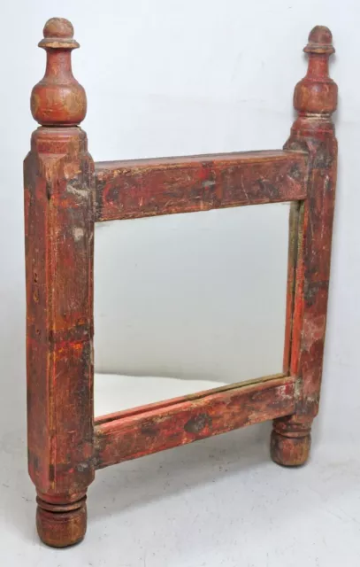 Antique Wooden Mural Mirror Decor Original Frame Antique Handcrafted