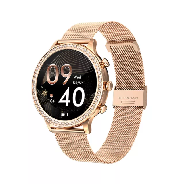 Women Female Smart Watch Fitness Tracker Pedometer Stainless Steel Wristwatch