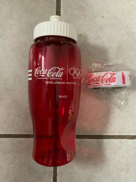 Coca Cola, Adidas, Olympia Trinkflasche, rot - 0,75l, Neu, Unbenutzt, OVP !