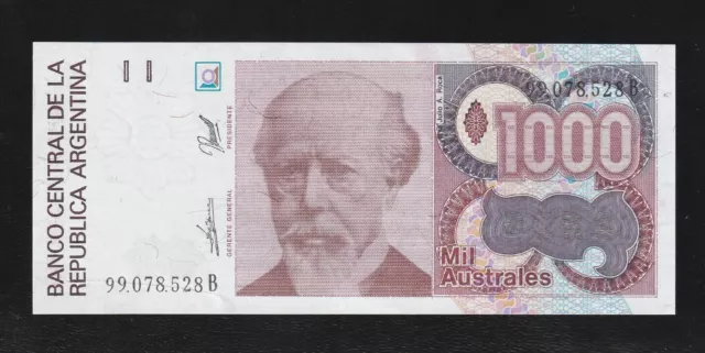 Argentina, 1000 Australes, 1985 - 1990 , P-327, Uncirculated Banknote