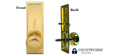 Escutcheon Plate With Solid Brass Door Knob and Zinc Alloy Turner