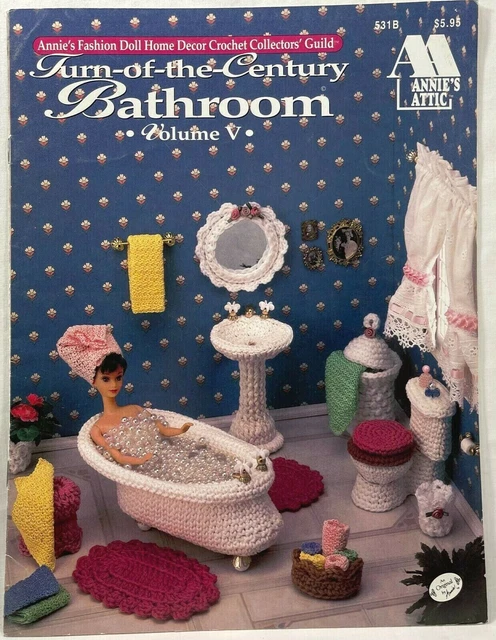 Annies Victorian Bathroom 531B 1993 muñeca modelo crochet libro de colección 9557