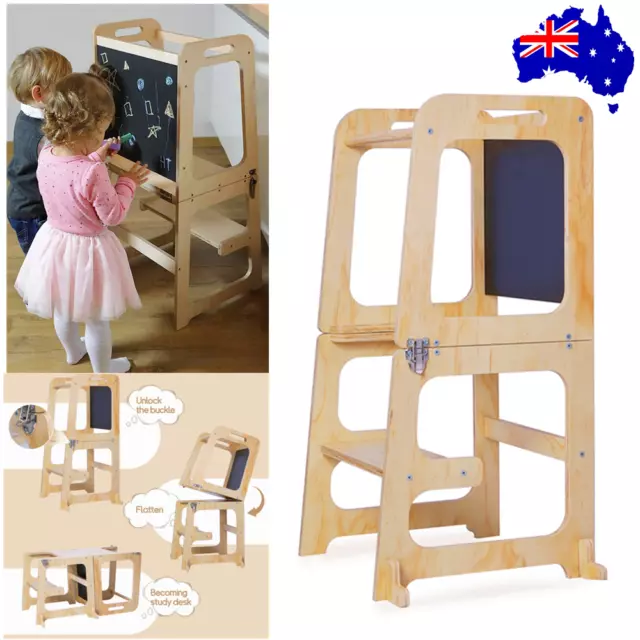 Foldable Kitchen Tower Toddler Step Stool Montessori Toddler Kitchen Step Stool