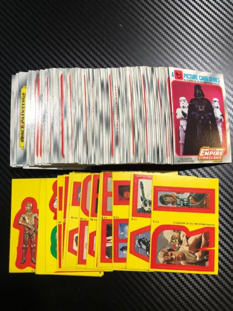 1980 Topps EMPIRE STRIKES BACK Complete Series 1 Set (132) w/Partial Sticker Set