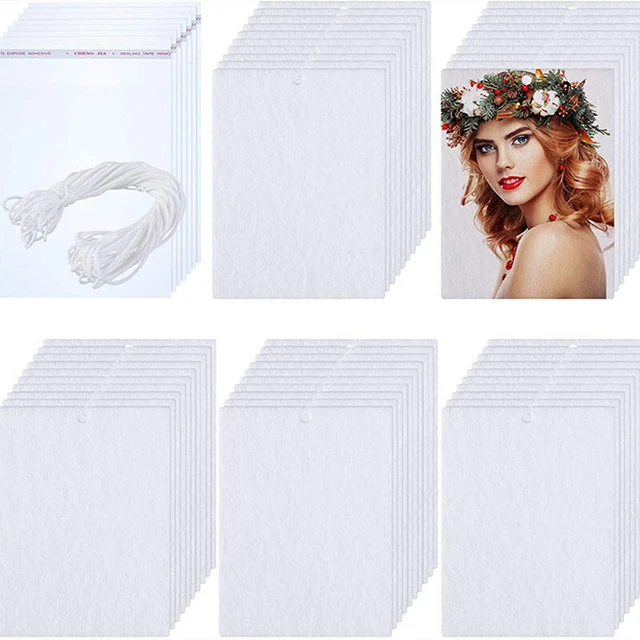 30 pz fogli deodoranti vuoti sublimazione con cavo elastico chiave in feltro chaD_