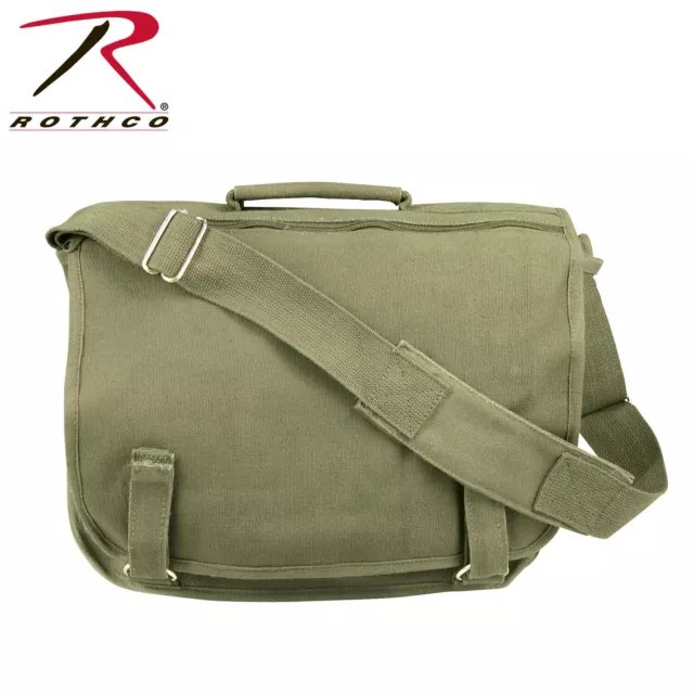 Rothco Canvas European School Bag - Olive Drab