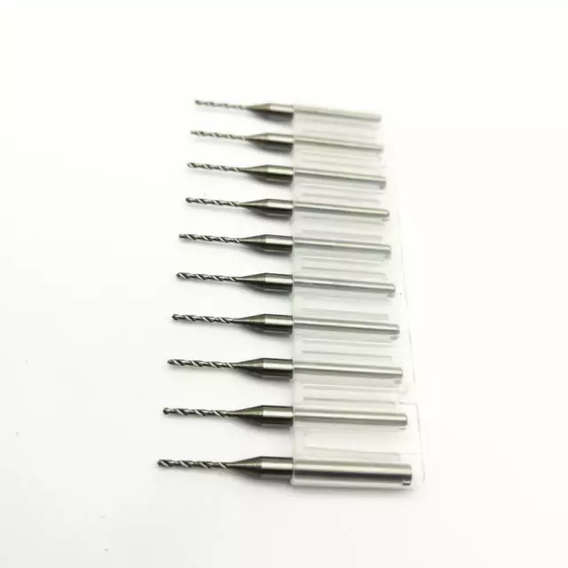 10pcs Whole Solid Carbide PCB Micro Drill Bit 0.25mm-2.95mm 3.175 Shank 55D