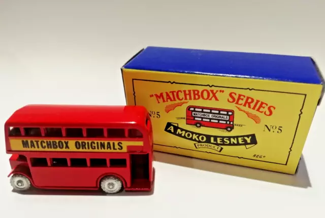 Matchbox Series 1:76 AEC Bus A Moko Lesney Product No. 5 OVP Vintage Replika