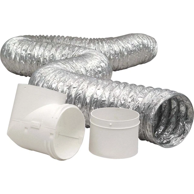 Dundas Jafine ProFlex Flexible Aluminum Dryer Hose Kit (3-Piece) TD48D2DZW Pack