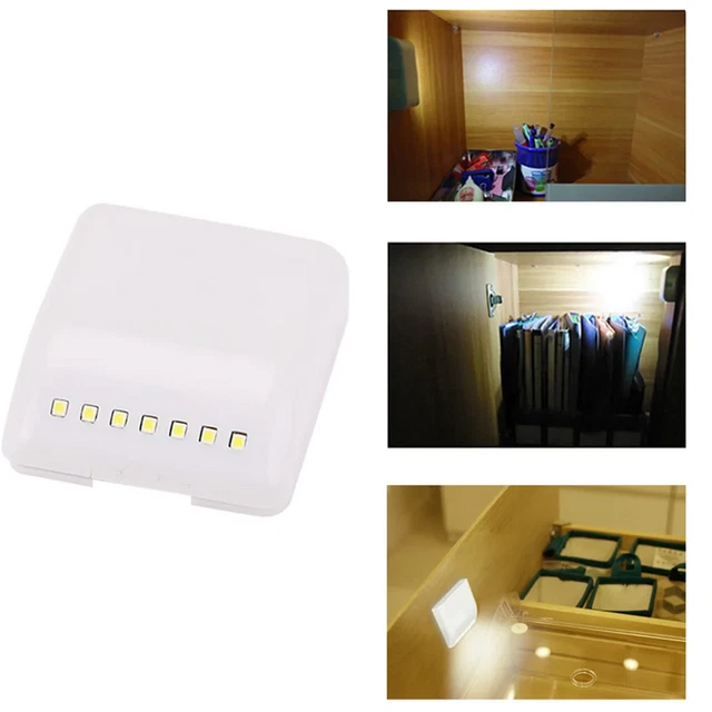 FOR CUPBOARD CLOSET Wardrobe 7 LED Light Sensor Battery Powered Night