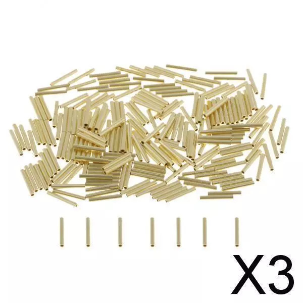 3X 200pcs Single Barrel Crimping Sleeves Copper Tube Inside Diameter 1.0mm