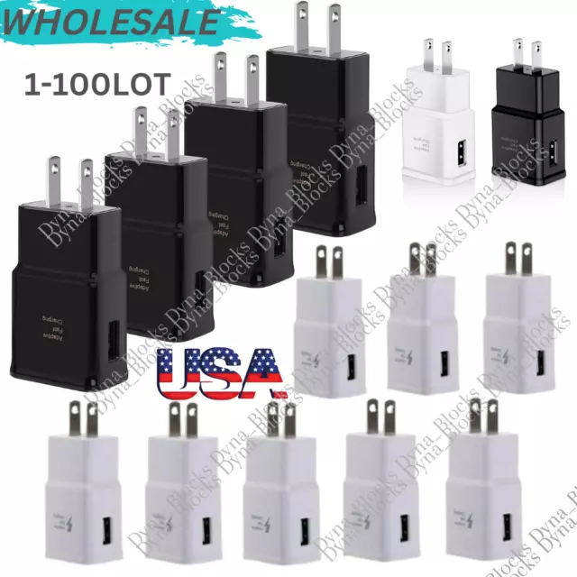 Wholesale Bulk Adaptive Fast USB Wall Charger Block Power Adapter For Samsung