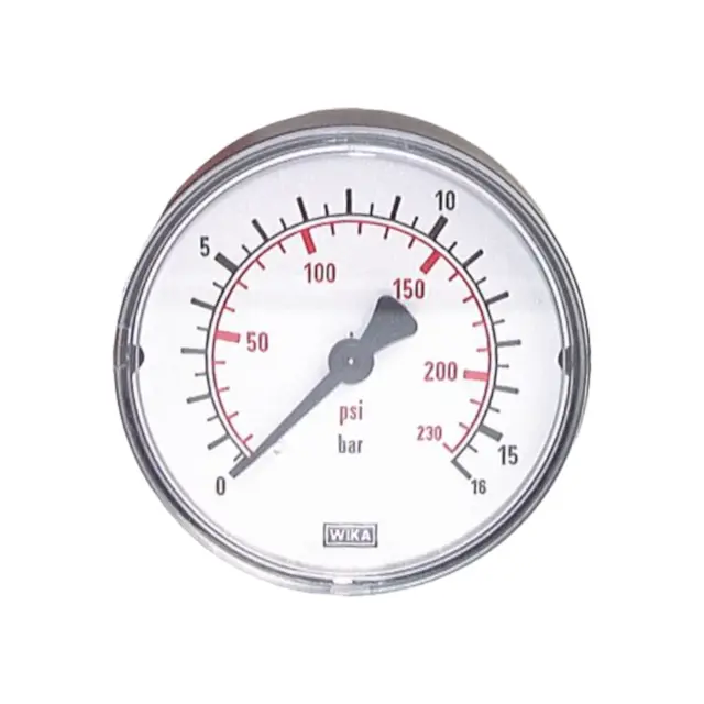 Wika Manometer waagerecht hinten 1/4 1/8 Zoll Anschluss 40 50 63 Druckluft 👍