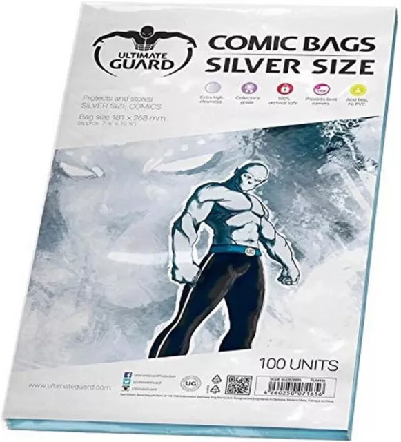 Ultimate Guard Comic Bags Silver Size (100)