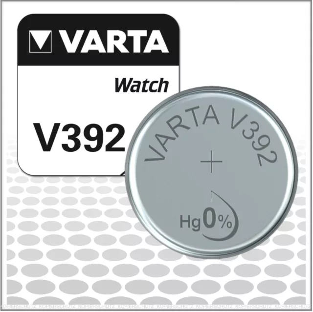 2x Varta V392 Silver Coin Silberoxid-Knopfzelle Uhrenbatterie Watch-Batterie