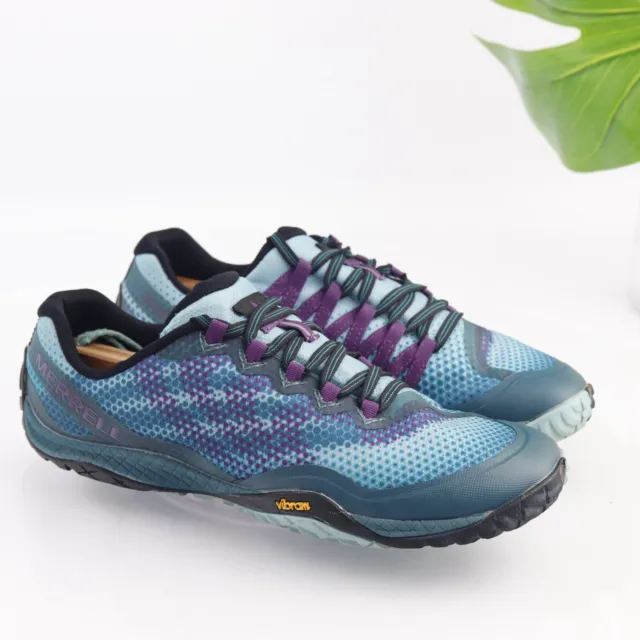 Merrell Women's Trail Glove4 Trail Running Shoe Size 9.5 Blue Minimalist Shoe 2