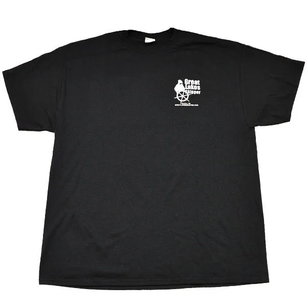 Great Lakes Skipper Boat Men's T-Shirt | Black New Logo Large
