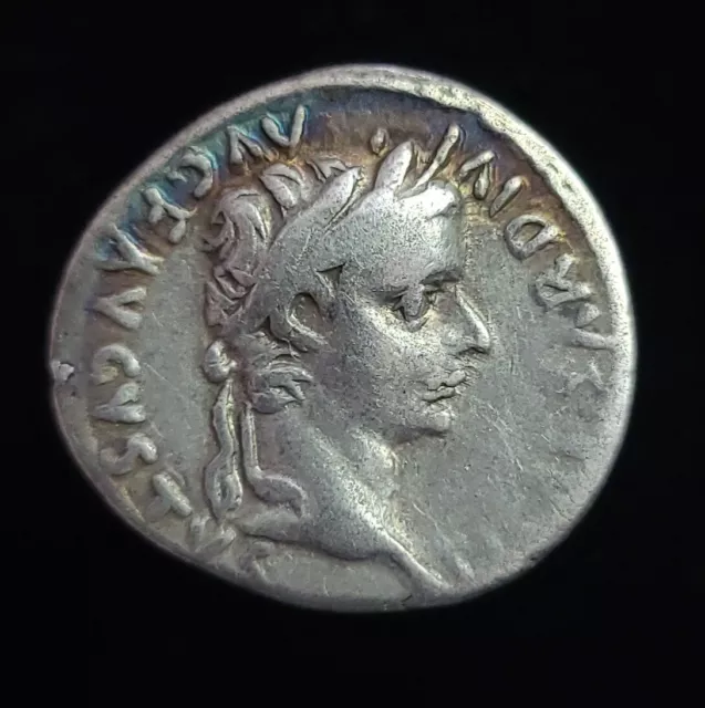 AR DENARIUS  |  TIBERIUS  |  14-37 CE  |  Lugdunum Mint  |  Pontifex Max