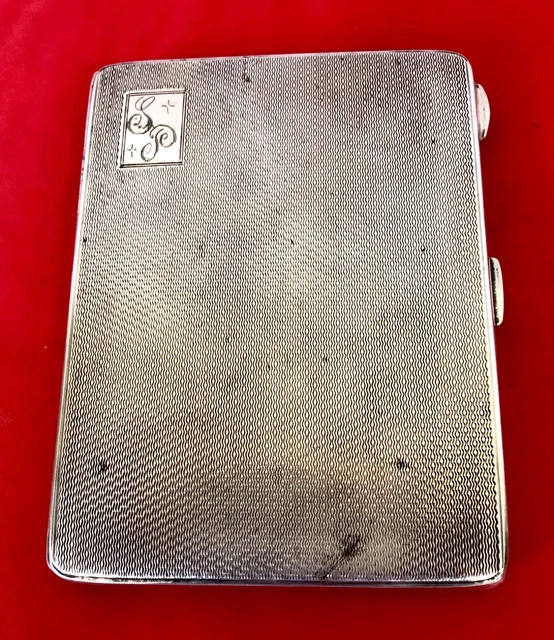 Antique Hallmarked Sterling Silver Cigarette Case BIRMINGHAM J Collyer Ltd 1917