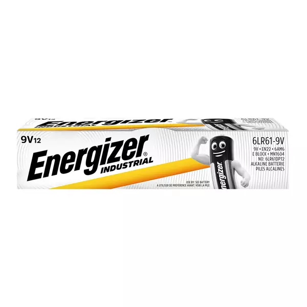 Energizer 9V Pp3 Industrial Alkaline Batteries Smoke Alarm Lr22 Mn1604