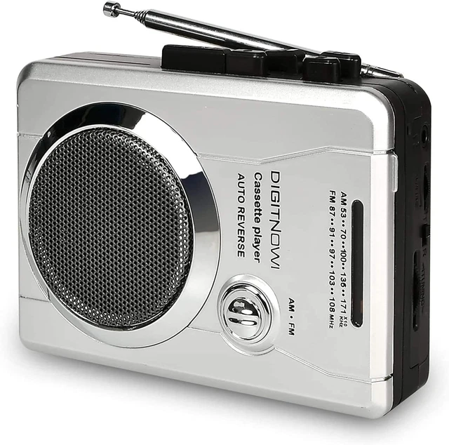 Lettore Cassette Retr&ograve; Boombox Con Radio AM/FM - Altoparlante, Registratore E Jack Cuffie