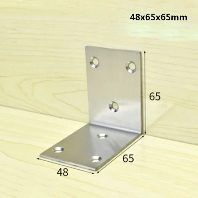 Stainless Steel Right Angle Corner Braces L Bracket Connector for Wood Furniture