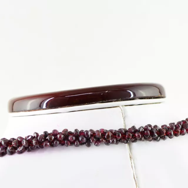 Genuine 348.85 Cts Natural Untreated Red Garnet Beads Hand Made Necklace (Rs) 3