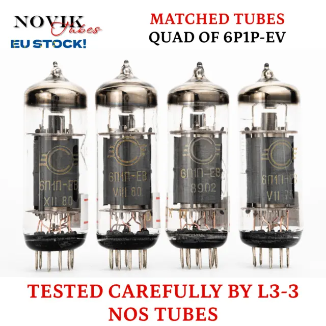 6p1p-Ev Svetlana Nos Tubes Tube 6aq5 6p1 El90 Matched Quad NOD Soviet Valve