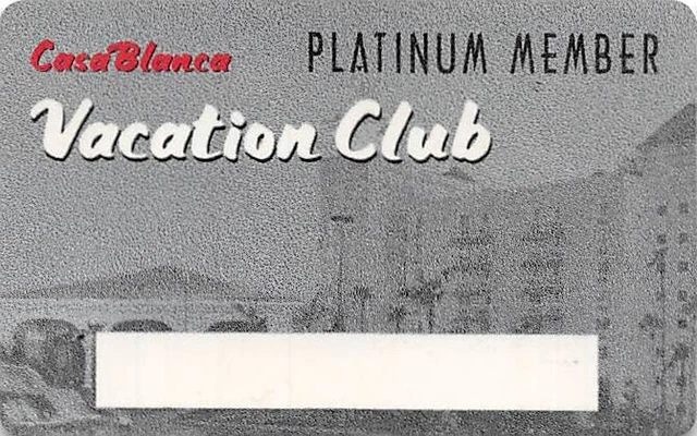 CasaBlanca Casino - Mesquite, NV - Rare Special Issue Slot Card, White Letters