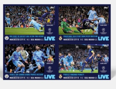 UPDATE TOPPS UEFA CHAMPIONS LEAGUE 2021-2022 LIVE FIGURINE PACK 5 L81 - L104 