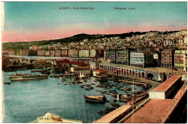 Postcard ~ Alger Vue Generale General View Algeria UNP -  CPA
