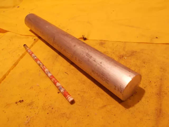1 1/2" ALUMINUM ROD 6061 machine shop round bar stock 1 1/2" OD x 12" long