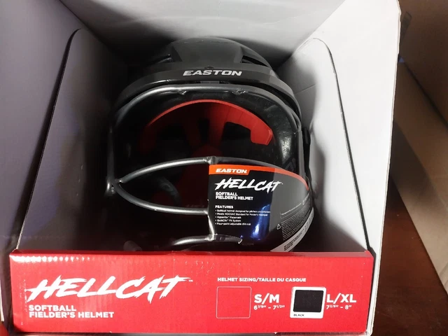 Easton Hellcat Slowpitch Softball Helmet, Black L/XL NOCSAE Certified