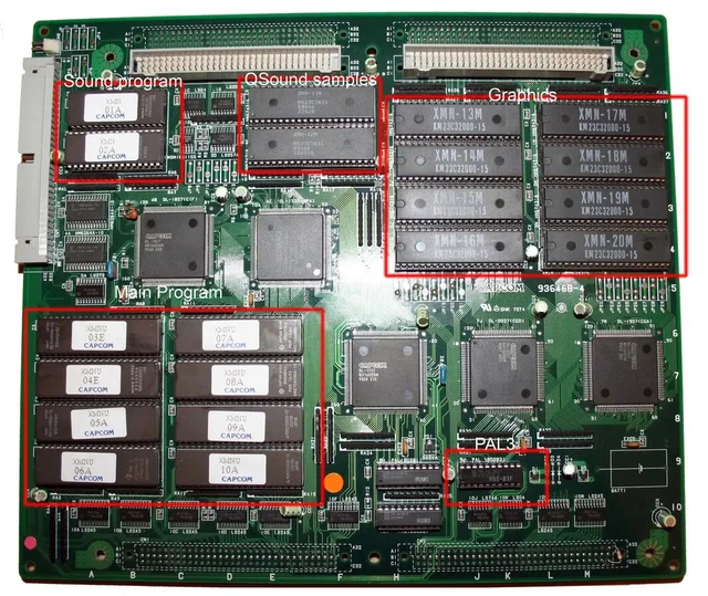 I CHIP PER schede CPS2 EPROM possono creare tutti i giochi CPS2 EUR 56 ...