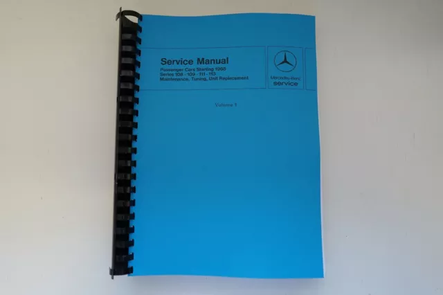 Mercedes  108 109 111 113     W108 280SE Saloon and 280SE 3.5  Repair Manuals