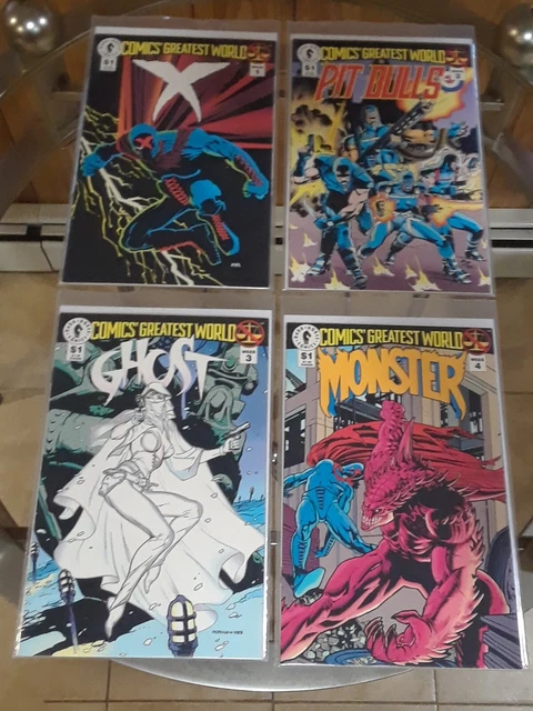 Comics Greatest World Week 1-4 ('93 Dark Horse) X / Ghost / Monster / Pit Bulls
