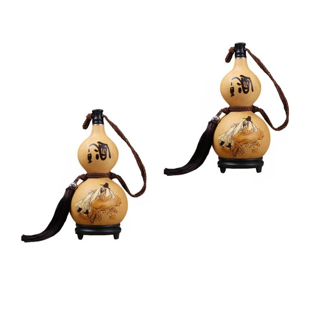 2 uds jarra de calabaza plana con bordado licores duraderos para