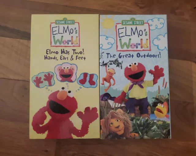 SESAME STREET ELMO'S World VHS Lot Of 2 Great Outdoors Hands, Ears ...