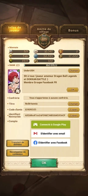 Compte 7DS Grand Cross 7,6 Millions - Compte Neuf Avec Ressources Bonus