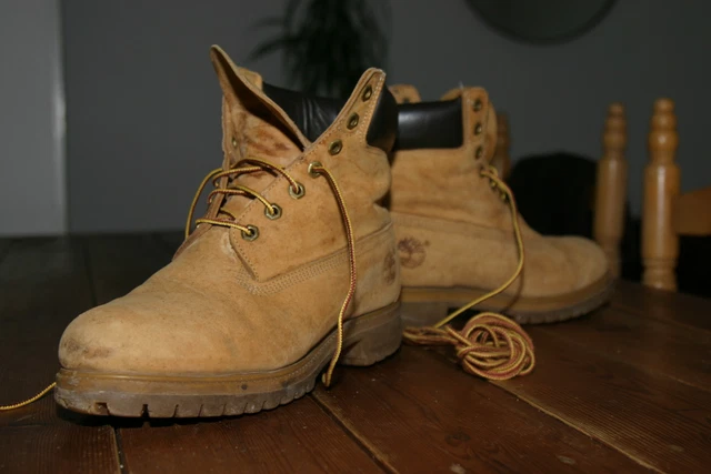 TIMBERLAND BOOTS 90S Made in USA Nubuck Wheat Genuine