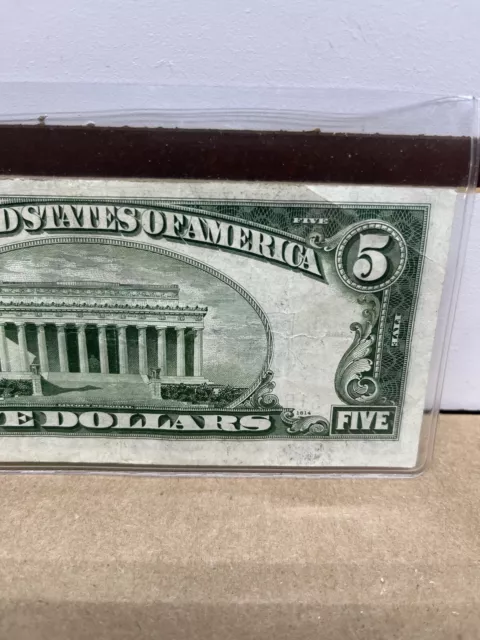 1934D US 5 Five Dollar Bill Silver Certificate Blue Seal Collector Note 1934 D 5