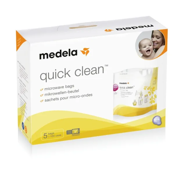 Bolsas Esterilizadoras a Vapor para Microondas Quick Clean Medela 5 uds 0m+