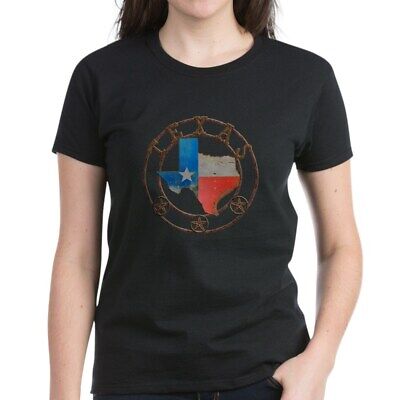 CafePress Texas Wrought Iron Barn Art T Shirt Womens T-Shirt (1705556851)