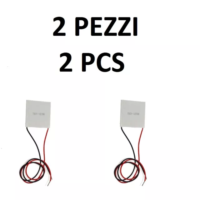 2PCS TEC1-12706 Thermoelectric Peltier Cooler 12V 6A 60W TEC1 12706