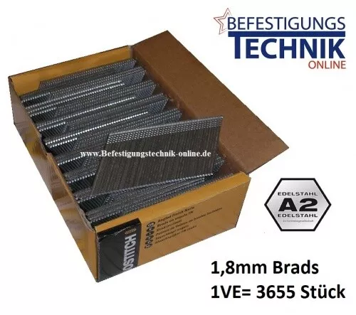 Bostitch FN1540SS 1,8x64mm Stauchkopf Nägel Brads rostfrei für N62FNSP-E N60 62