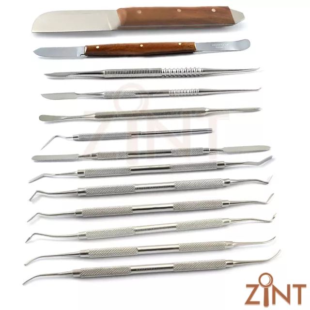 Professional Dental Waxing Carving Laboratory Tools Spatulas Beale Zahle Carvers