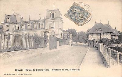 CPA 91 Draveil route de champrosay chateau de mr. marchand (not running