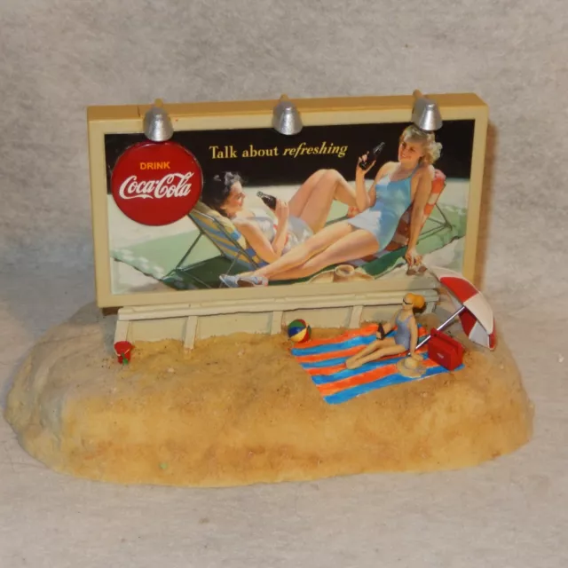 Coca Cola BILLBOARD Lighted Musical Bank SUMMER Beach COKE Working Vintage