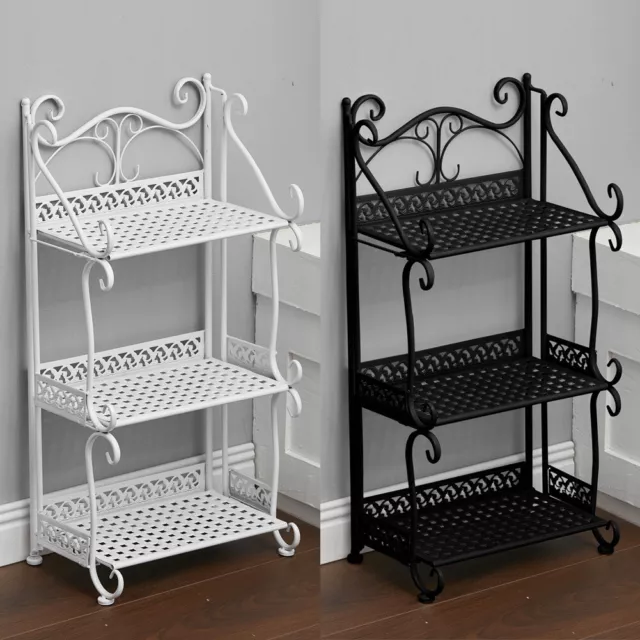 3/5Tier Folding Metal Stoarge Shelving Unit Ladder Book Shelf Display Stand Rack