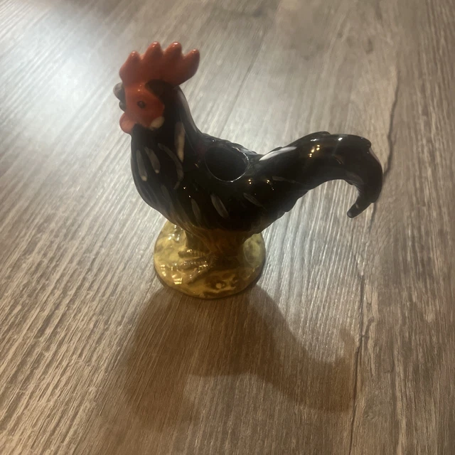 Isabelle de Borchgrave Small Creamer Chicken Hen Black Collectible 2000 EUC
